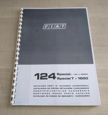 Catalogo Ricambi Carrozzeria Fiat 124 Special - Special T 1972 in Copia - Nuovo - Immagine 1 di 4