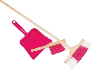Children Sweeper, Dustpan And Broom In Pink Gift Idea Cleaning Set For Kids - Picture 1 of 2