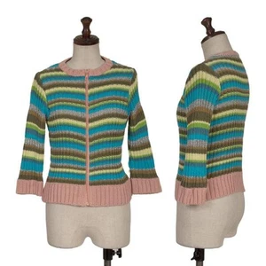 MARC JACOBS LOOK Multi Stripe Zip Cardigan Size 40(K-154833) - Picture 1 of 12