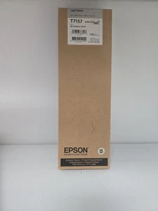 Genuine Epson Light Black 700ml Ink Cartridge T7157 Date: 2021 - Picture 1 of 2