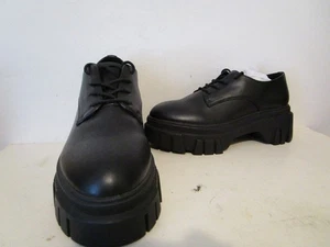 Chinese Laundry Joll-003 Damen-Schnürschuhe Leder Plateau schwarz Größe 8 - Bild 1 von 5