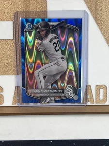 2025 Bowman Chrome Braden Montgomery Blue Wave Refractor /150 #BCP-132 White Sox - Picture 1 of 2