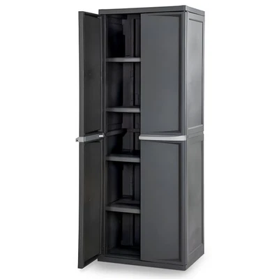 Sterilite Storage Cabinet, Garage, Pantry, & Kitchen Organizer, 4 Shelves, Gray - Image 1 of 4