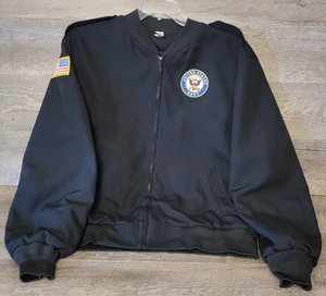 Vintage United States Navy Full Zip Bomberjacke Herren Gr. 46 Regular 2XL XXL - Bild 1 von 8