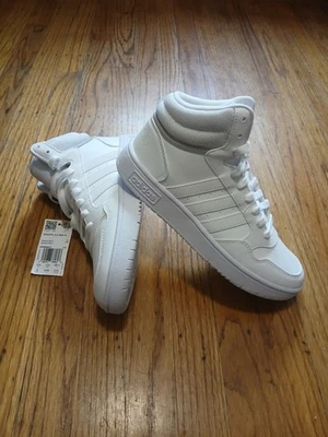 Adidas Kids Hoops Mid 3.0 Big Kid Boy's Shoes Sz 6 White Gray GW0401 New - Image 1 of 4