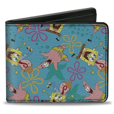 Men's , Bifold purse Patrick & Gary Flowers Vegan Leather 4x3.5" - Image 1 of 4