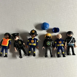 Play mobile 6 City Fire Fighter Rescue Worker Police Figure Figures - Picture 1 of 5