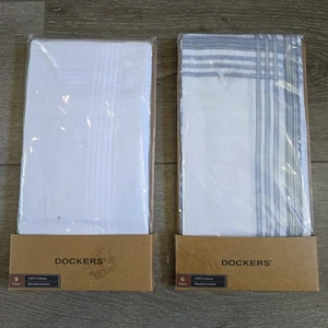 LOT Dockers 2010 Levi Strauss 15 Handkerchiefs 100% Cotton 2 Sets NIB 6 & 9 sets - Picture 1 of 3