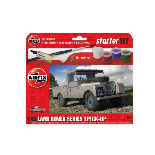 LAND ROVER SERIES 1 SMALL STARTER SET KIT 1:43 Airfix Kit Auto Modellino Nuovo - Immagine 1 di 1
