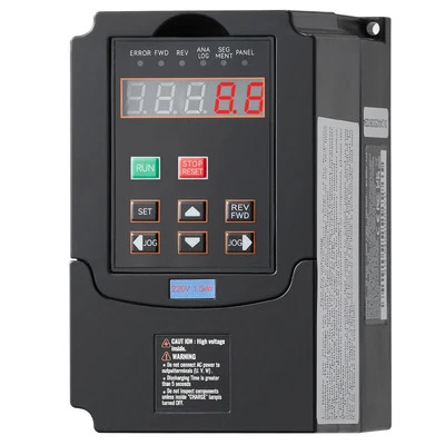 Uimoso 2HP 1.5KW VFD Variable Frequency Drive 220V 1 or 3 Phase Convert 0-400Hz