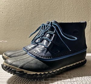 Sorel Damen Out N About Regenstiefel Größe 8 Blau Schwarz Top Zustand - Bild 1 von 9