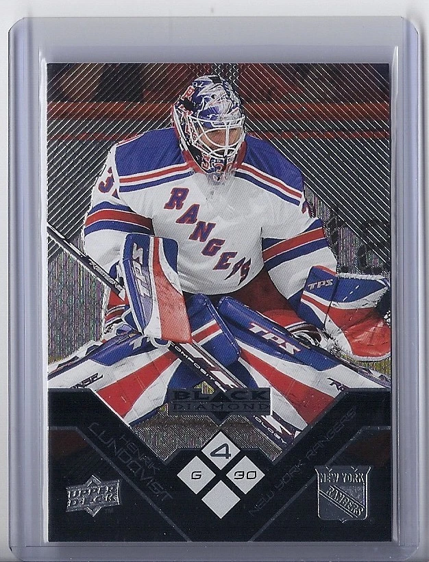 2008-09 UPPER DECK BLACK DIAMOND HENRIK LUNDQVIST UD QUAD SP #180 RANGERS - Image 1 of 1