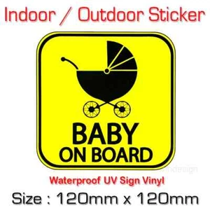 BABY ON BOARD Sticker / Decal Water & Fade UV proof Outdoor vinyl Car Truck - Picture 1 of 1