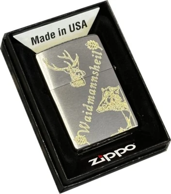 Zippo Jäger WAIDMANNSHEIL+  Gratis GRAVUR mit oder ohne Geschenk Set - Bild 1 von 4