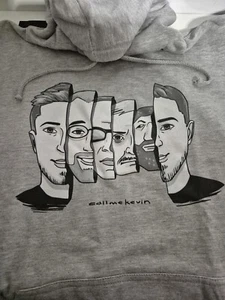 Call Me Kevin Hoodie Hoody Hooded Sweatshirt Grey Size Large - Picture 1 of 1