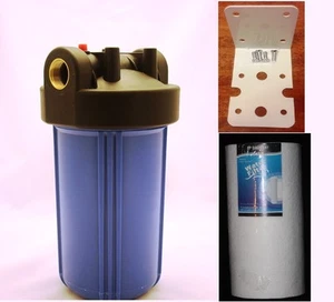 Big Blue 10" Whole House Water Filter System (3/4" Port)+Mounting Bracket+Filter - Picture 1 of 5