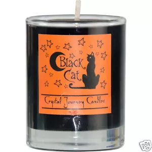 Black Cat Soy Votive Candle in Glass Holder! - Picture 1 of 2