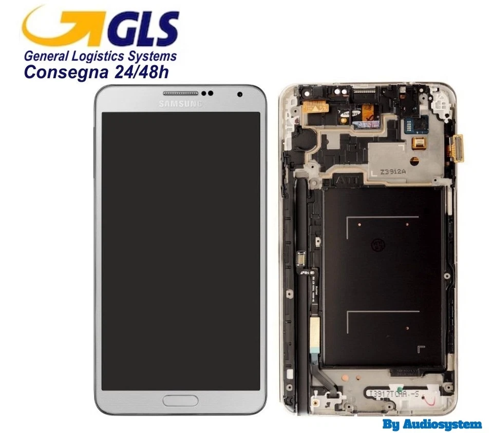 DISPLAY LCD+TOUCH SCREEN +FRAME per SAMSUNG GALAXY NOTE 3 SM-N9005 BIANCO VETRO - Immagine 1 di 1