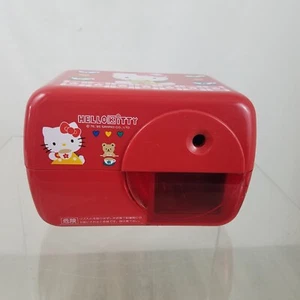 Sacapuntas eléctrico Sanrio Hello Kitty rojo vintage Japón 1995 - Imagen 1 de 7