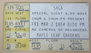 SAGA 1984 Concert Ticket Stub MAPLE LEAF GARDENS - Picture 1 of 1