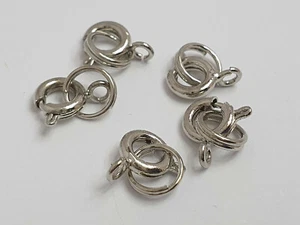 5 uds. Anillo de resorte con anillo de hendidura 6 mm sin níquel, oro, platino, platino mate - Imagen 1 de 12