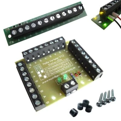 SCHÖNWITZ Distributore di corrente distributore modellismo ferroviario AC DC analogico digitale stato LED kit di montaggio