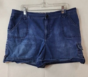 Gloria Vanderbilt Damen 16 blau Denim Jeansshorts - Bild 1 von 13