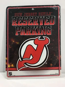 NHL New Jersey Devils Official "Reserved "Parking" plaque (Metal, Sealed New) - Picture 1 of 6