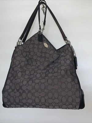 Coach Signature Jacquard Shoulder Bag & Wristlet Set F36424 Smoke - Image 1 of 4