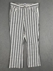 Urban Outfitters BDG Jeans Women 29 Kick Flare High Rise Cropped Striped Stretch - Picture 1 of 11