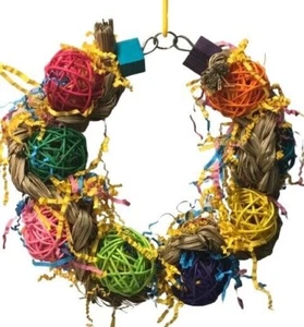 Birdtalk Bird Toys Shredding Vine Wreath Parrot Bird Toy Shredding - Picture 1 of 12