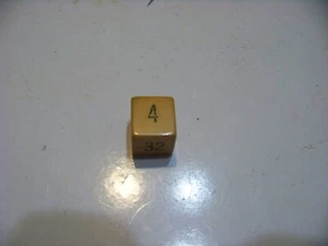 1 Vintage Bakelite Butterscotch Brown  Backgammon Die Dice gaming replacement - Picture 1 of 6