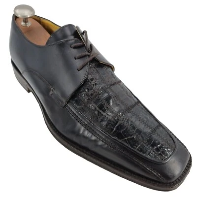Zapatos de vestir Oxford Crocodile Exotic Steve Harvey de cuero marrón para hombre 13 Foto 1 de 4
