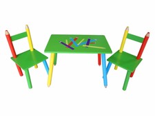KIDS CHILDRENS TABLE AND 2 CHAIRS SET FOR BOYS OR GIRLS * CHOOSE YOUR DESIGN *