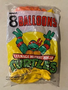 Vintage Teenage Mutant Ninja Turtles TMNT Sealed Bag of 8 Balloons - 1989 - Picture 1 of 1
