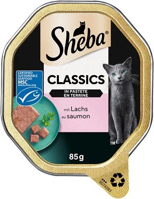 Schale Nassfutter für Katzen Classics in Pastete mit Lachs 2 x 11 x 85g - Bild 1 von 4