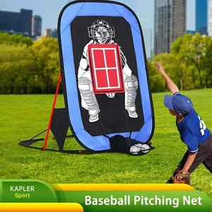 Red de lanzamiento de béisbol emergente de 4x4,5 pies plegable, fácil configuración con objetivo para tren - Imagen 1 de 7