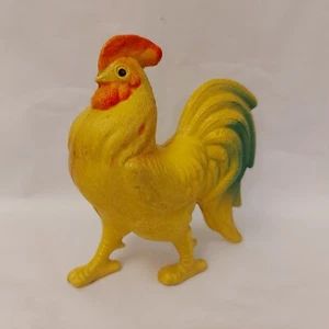 Vintage USSR Soviet Celluloid Rooster Toy Figurine - 13cm - Picture 1 of 11