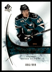 2009-10 SP Authentic Steven Zalewski Rookie 896/999 San Jose Sharks #170 - Picture 1 of 2