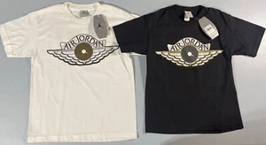 Vintage 2001 Youth Jordan Retro Wings tee size medium, 2 shirt lot. White& Black - Picture 1 of 9