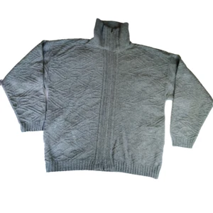 Clipper Mist Herren XL Reißverschluss Pullover Strickjacke USA Vintage Jacke Grau - Bild 1 von 20