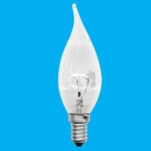 8x 40W Clear Bent Tip Candle Dimmable Light Bulb SES E14 Small Edison Screw Lamp - Picture 1 of 1