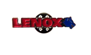 Spilla logo etichetta Lenox rosso blu - Foto 1 di 2