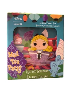 Alice and Mad Hatter Mad Tea Party LR Funko Pop Disney Loungefly Sliding Pin - Picture 1 of 2