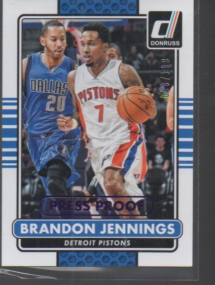 BRANDON JENNINGS 2014-15 PANINI DONRUSS CARTÃO À PROVA DE IMPRENSA #40/199 - Imagem 1 de 1