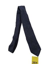 COS Men's Tie Blue Wool with Elastane, Silk, Viscose