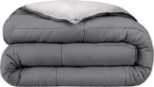 Queen Comforter - Reversible Colors - Goose down Alternative - Ultra-Soft - Prem - Picture 1 of 12