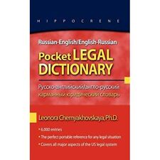 Russisch-Englisch/Englisch-Russische Pocket rechtlichen Wörterbuch-Taschenbuch NEU chernyak