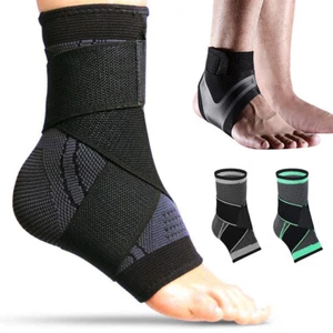 Ankle Brace Support Compression Sleeve Plantar Fasciity Foot Wrap Pain Relief - Picture 1 of 16