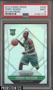 2015 Panini Silver Prizm #338 Terry Rozier Boston Celtics RC Rookie PSA 9 MINT